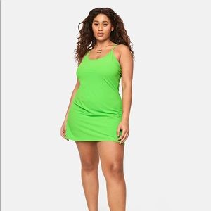 GREEN OUTDOOR VOICES EXERCISE DRESS